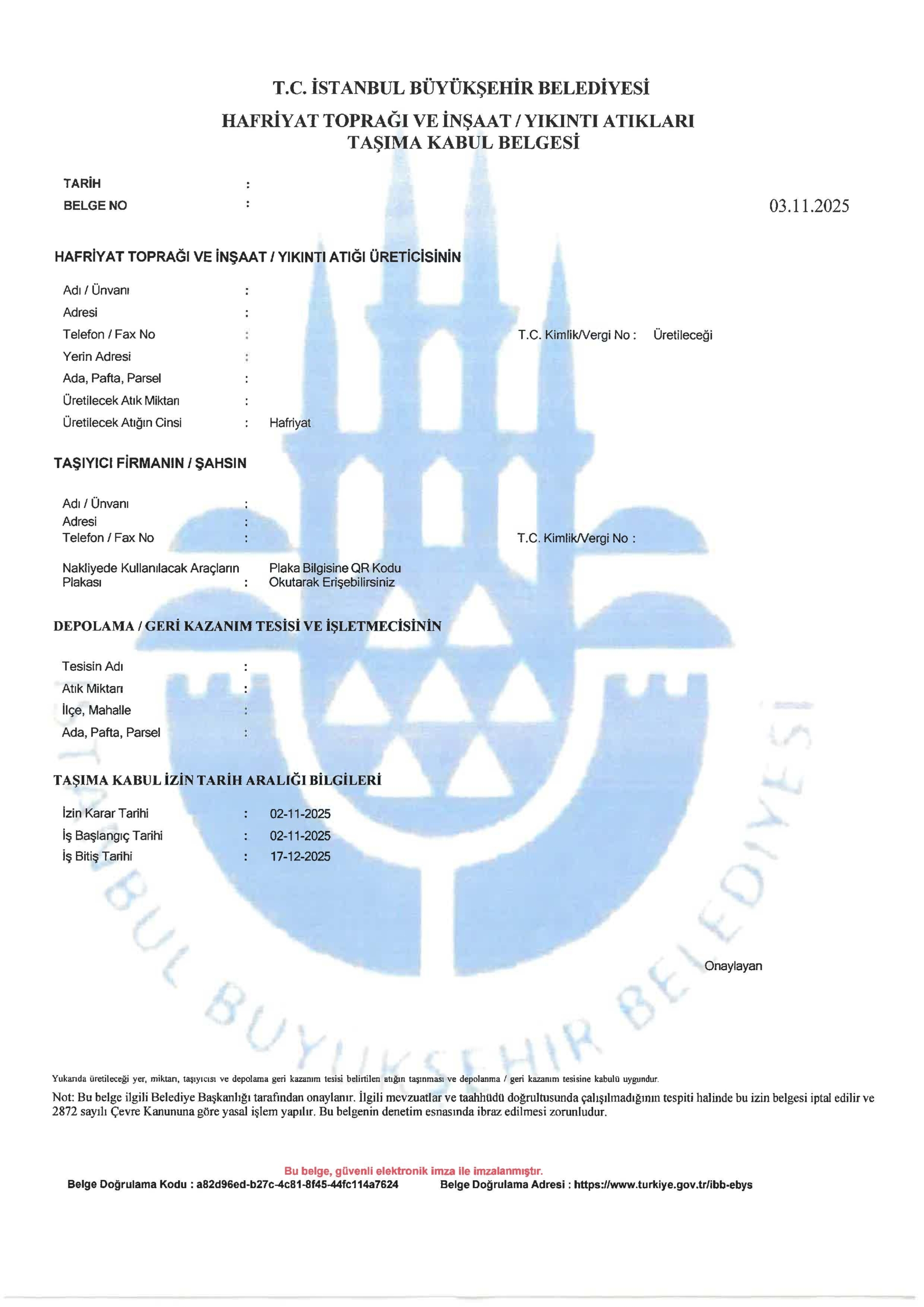 taşıma kabul taslak